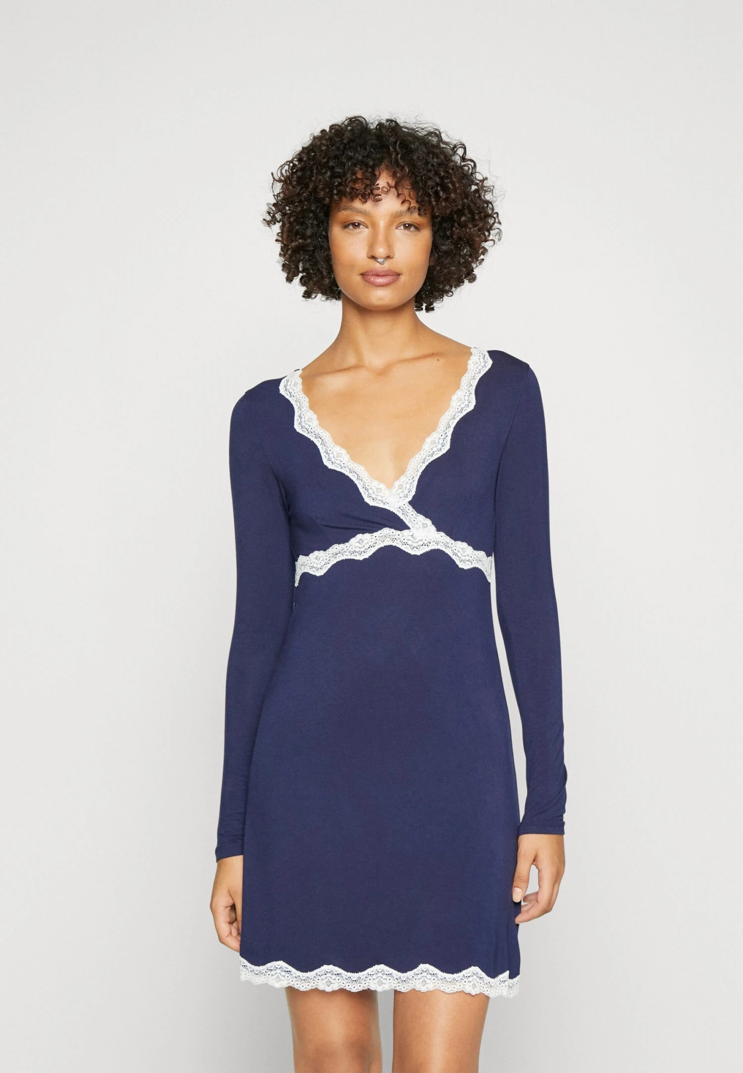 Anna Field Nachtjapon - Dark Blue 1 Anna Field Nachtjapon - Dark Blue