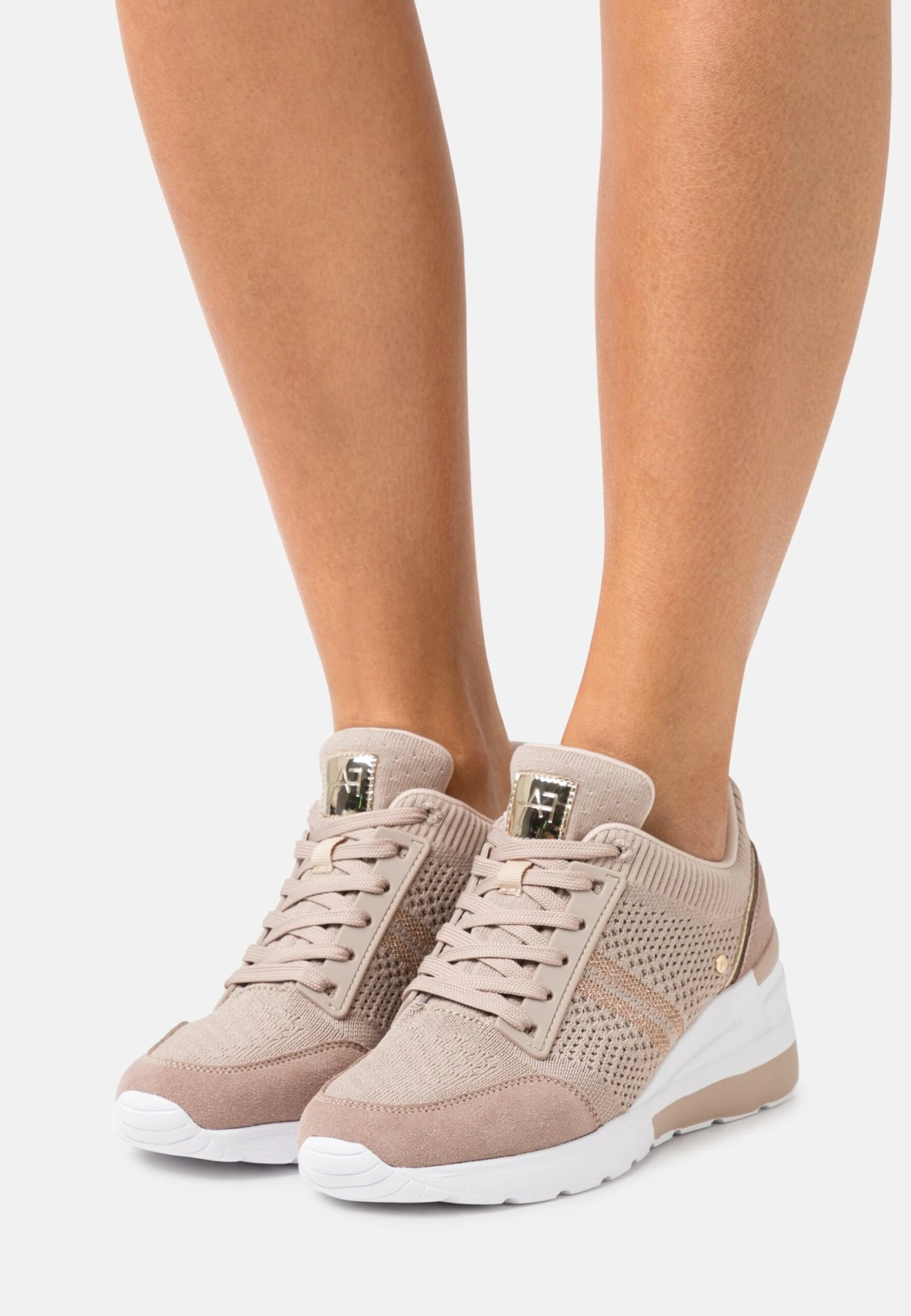 Anna Field Leather Mix - Sneakers Laag - Beige 1 Anna Field Leather Mix - Sneakers Laag - Beige